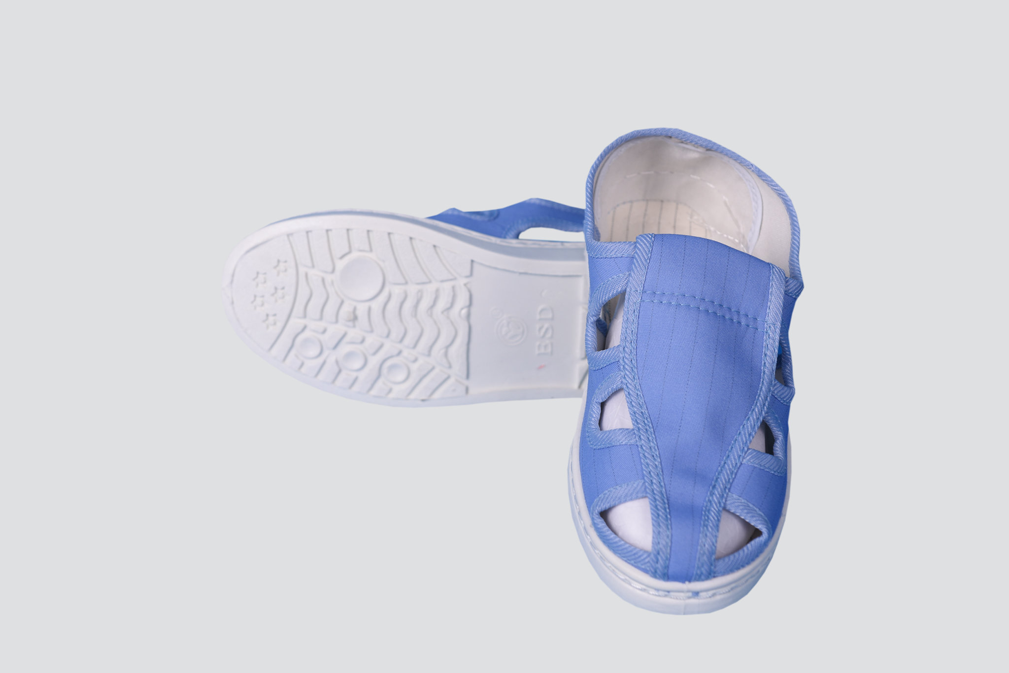 PVC蓝TC八孔网眼鞋YY-B4015-1